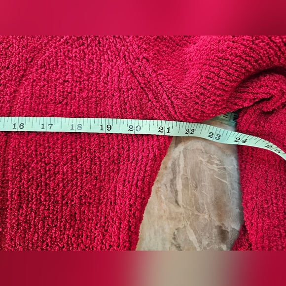 Colorado Clothing Red Popcorn Fleece Zip Jacket XL Luxury Knits Bouclé Style - Picture 6 of 7